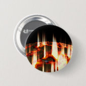 brandende planeet ronde button 5,7 cm (Voorkant /achterkant)