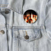 brandende planeet ronde button 5,7 cm (In situ)