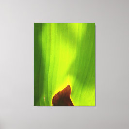 Brandende Rand van het Leven Abstract Groen Blad N Canvas Afdruk
