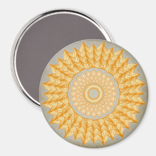 Brandende Ring van Vuur Mandala Magneet