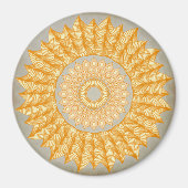 Brandende Ring van Vuur Mandala Magneet (Voorkant)