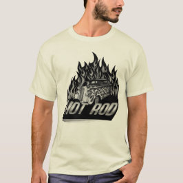 brandende rots voor auto t-shirt