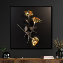 Brandende Rozen – Gouden Elegantie