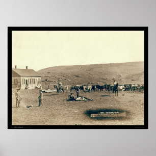 Brandende runderen SD 1891 Poster