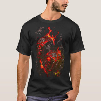 Brandende Schedel Dobbelstenen - High Stakes Rebel T-shirt