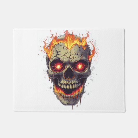 Brandende Schedel Inferno Deurmat (Voorkant)