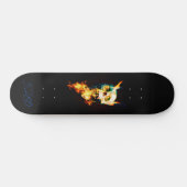 Brandende Schedel Skateboarddek Persoonlijk Skateboard (Horizontaal)
