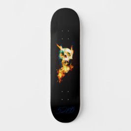Brandende Schedel Skateboarddek Persoonlijk Skateboard