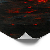 Brandende sintels - Abstracte textuurkunst van vul Poster (Hoek)
