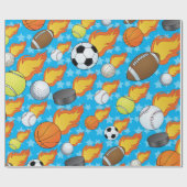  brandende sport cadeaupapier (Vlak)