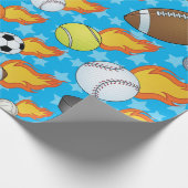  brandende sport cadeaupapier (Hoek)