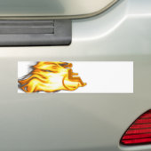 Brandende Stoel Bumpersticker (Op auto)