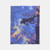 Brandende Trails - Dirt-bike Rider Fleece Deken (Voorkant)