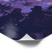 Brandende Trails - Dirt-bike Rider Perfect Poster (Hoek)