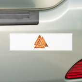 Brandende Valknut Bumpersticker (Op auto)
