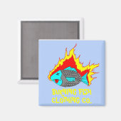 BRANDENDE VIS LOGO MAGNEET (Voorkant / Achterkant)