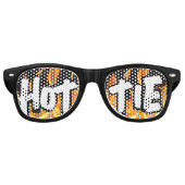 brandende vlammen brand hottie retro zonnebril (Voorkant)
