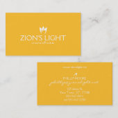 Brandende vlammen (witte vlammen) visitekaartje (Voorkant / Achterkant)