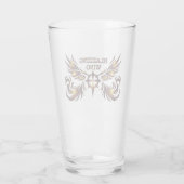 Brandende Vleugel Drinkservies Glas (Achterkant)