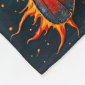 Brandende vlinder heldere vurige monarch vleugels  fleece deken (Hoek)