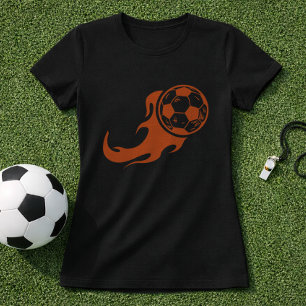Brandende Voetbal Bal Grafiek; Vlammende Voetbal G T-shirt