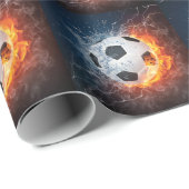 Brandende voetbal bal werpkussen cadeaupapier (Rol Hoek)