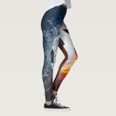 Brandende voetbal kussen leggings (Rechts)