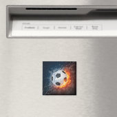 Brandende voetbal kussen magneet (Insitu (Vaatwasser))