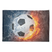 Brandende Voetbal/Soccerbal Worpkussen Kussensloop (Achterkant)