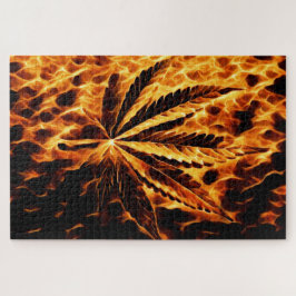 brandende wiet legpuzzel