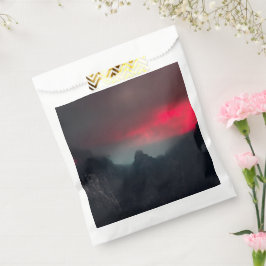 Brandende wolken, mist en bergen bedankzakje