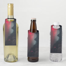 Brandende wolken, mist en bergen