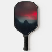 Brandende wolken, mist en bergen pickleball paddle (Achterkant)