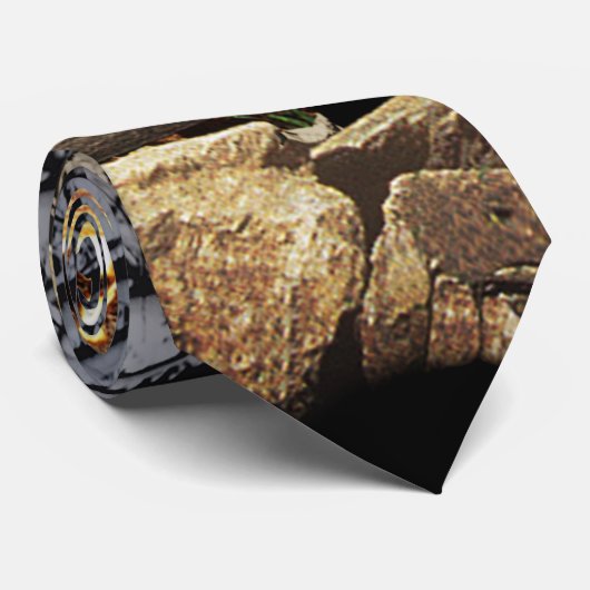 Brandende Yule in het Snowy Forest Stropdas (Opgerold)