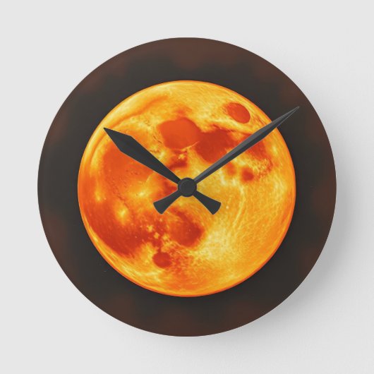 Brandende Zon Ronde Klok (Voorkant)