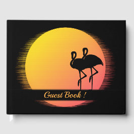Brandende Zonsondergang Avond Huwelijk Gastenboek