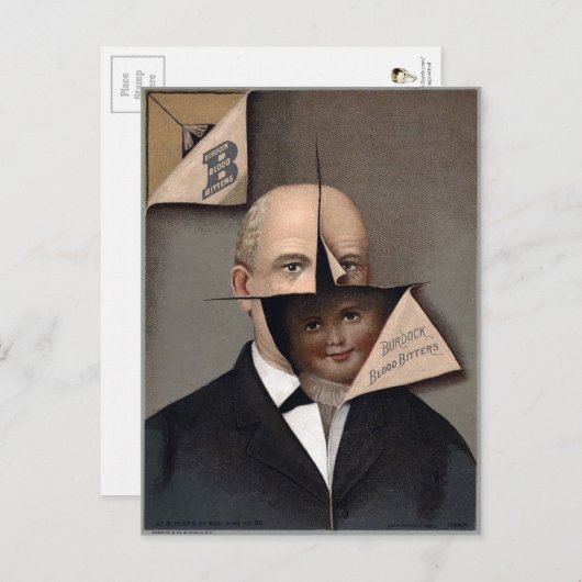  brander Blood Bitters Advertisement Briefkaart (Voorkant / Achterkant)