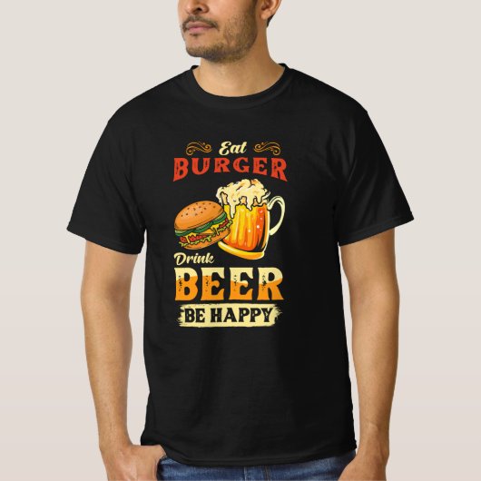 brander en bier t-shirt (Voorkant)