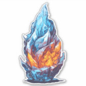 Branderig ijs sticker (Voorkant)