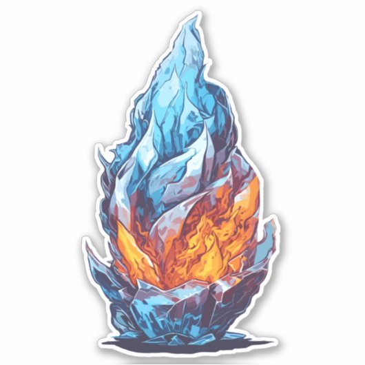 Branderig ijs sticker (Voorkant)