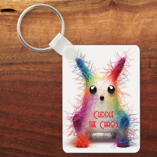 Branderig Man Knuffel de Chaos Sleutelhanger (Voorkant)