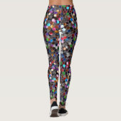 Branderig Man meerkleurige pailletten Leggings (Achterkant)