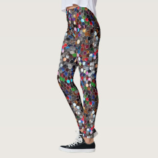 Branderig Man meerkleurige pailletten Leggings