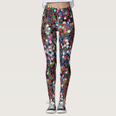 Branderig Man meerkleurige pailletten Leggings (Voorkant)
