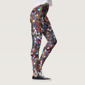 Branderig Man meerkleurige pailletten Leggings (Rechts)