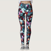 Branderig Man Veelkleurige pailletten Leggings (Voorkant)