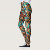 Branderig Man Veelkleurige pailletten Leggings (Links)