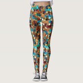 Branderig Man Veelkleurige pailletten Leggings (Voorkant)