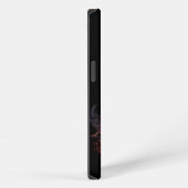 Branderige gitaar Zwarte AI Art iPhone Hoesje (Rechterkant)