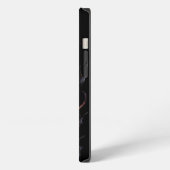 Branderige gitaar Zwarte AI Art iPhone Hoesje (Linkerkant)